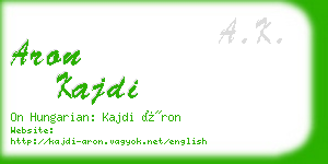 aron kajdi business card